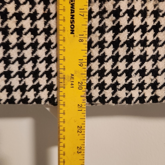 J. Crew 100% Wool Houndstooth Mini Skirt | Size P8 Petite Size 8 Vintage - Picture 7 of 9